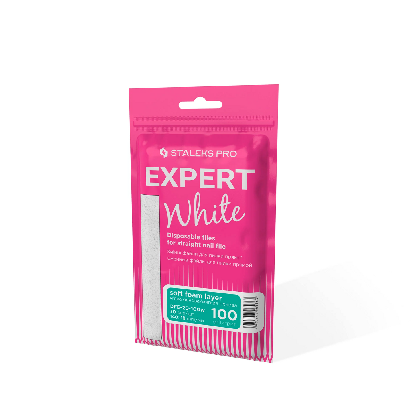 Repuestos acolchados para la lima recta EXPERT 20, grano 100 grit (30 pzas.) STALEKS