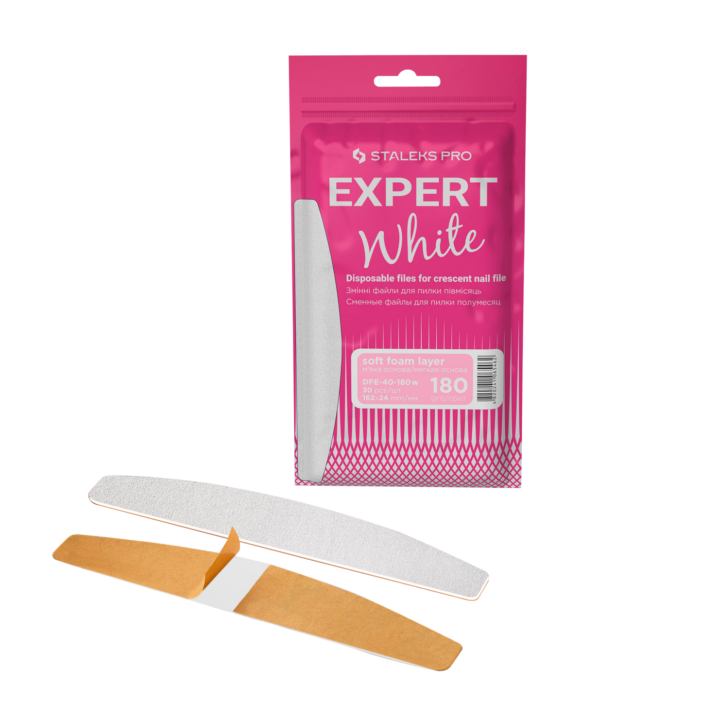 Repuestos acolchados para la lima curva EXPERT 40, grano 180 (30 pzas) STALEKS