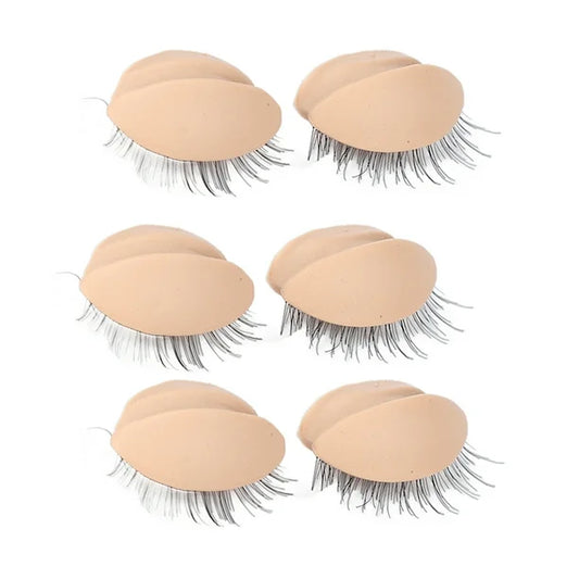 Parpados con pestañas para practica Pack de 3 Pollie