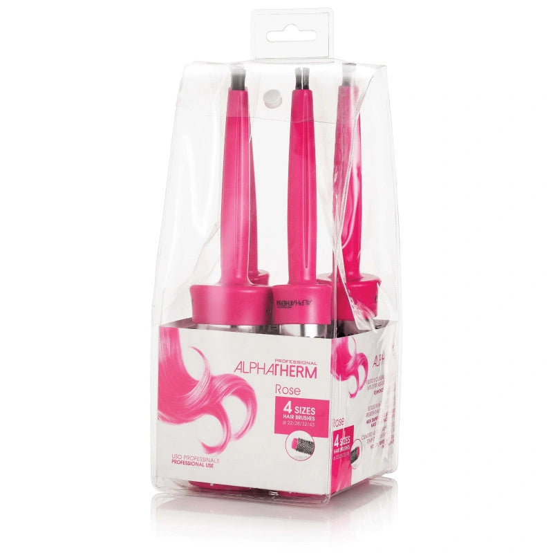 KIT DE 4 CEPILLOS TERMICOS ALPHA THERM ROSE XANITALIA