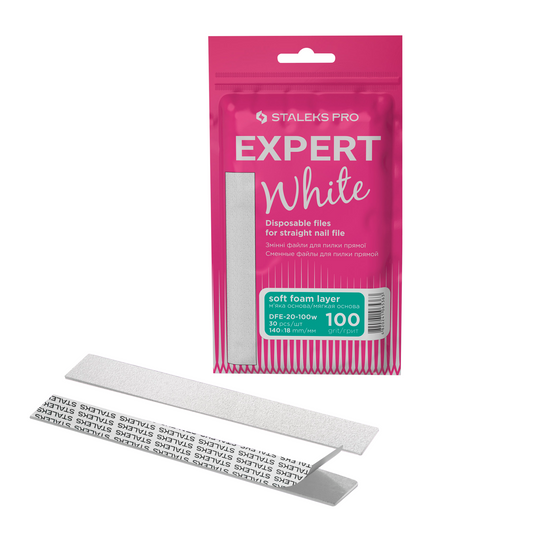 Repuestos acolchados para la lima recta EXPERT 20, grano 100 grit (30 pzas.) STALEKS