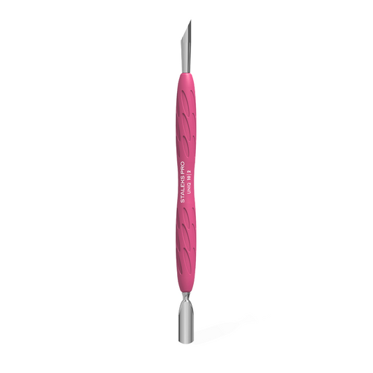 Empujador para Manicura con mango de silicona «Gummy» UNIQ 10 TIPO 2 STALEKS